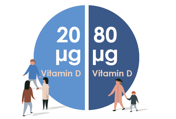 D-pearls 20 and 80 micrograms shown in a pie chart